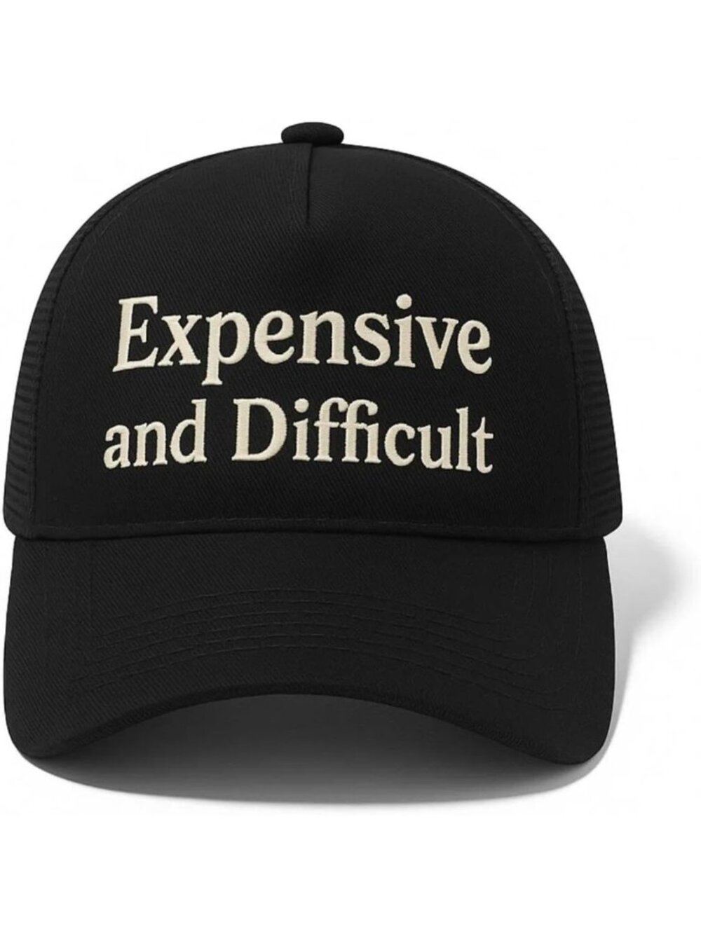 Trendy Vintage Trucker Hat - Funny Women's Baseball Cap with 3D Embroidery